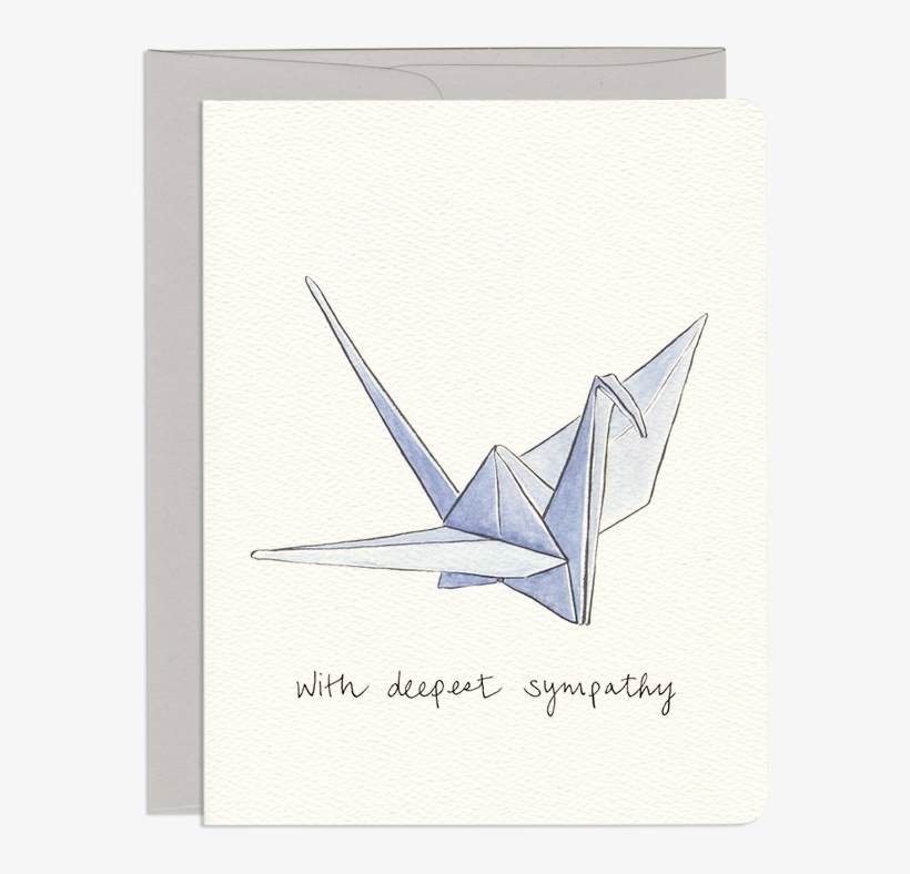 Paper Crane Sympathy - Paper Crane Card, transparent png download