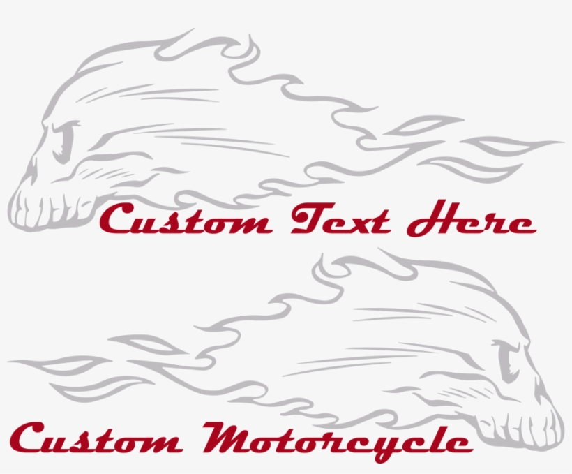 Flaming Skull Fs3 Gas Tank Decals - Kiwibowties Custom Order Bow Tie For Men, Women Or, transparent png download