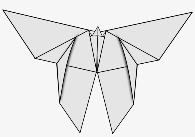 Crane Origami Paper Drawing Origami Paper - Origami Butterfly Clip Art, transparent png download