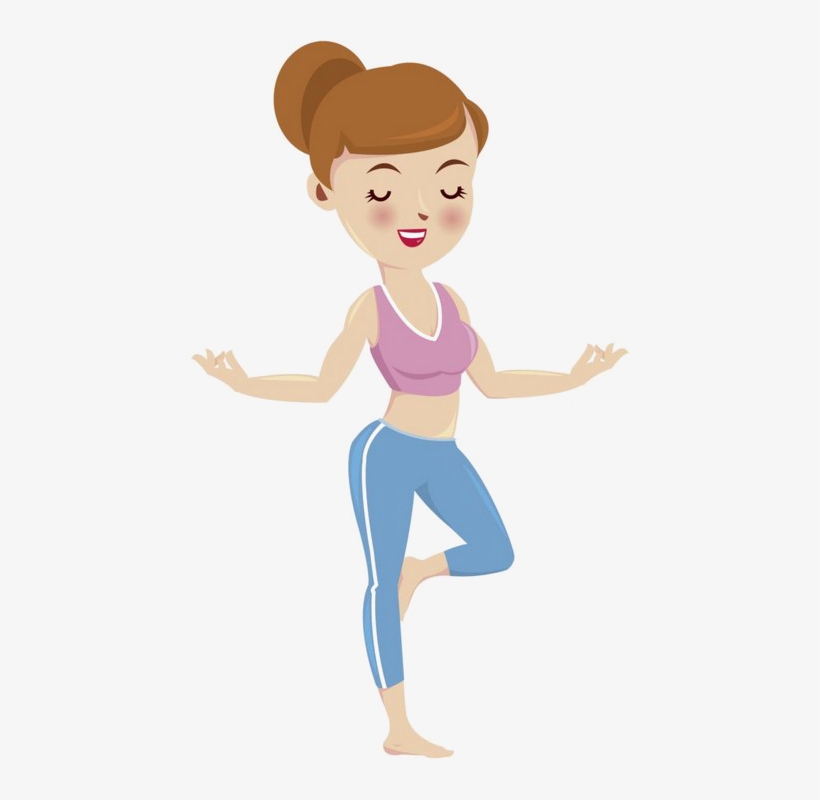 Woman Yoga Png - Desenho De Mulher Na Academia Png, transparent png download