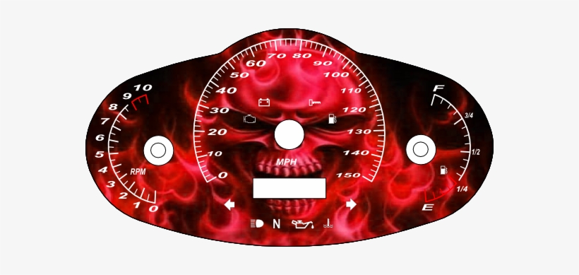 Vrod Red Flaming Skull - New Faceplate V Rod, transparent png download