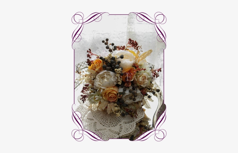 Rustic Silk Artificial Wedding Flowers In Autumn Fall - Garden Roses, transparent png download