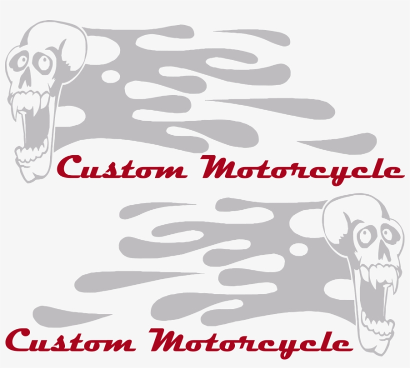 Flaming Skull Fs5 Gas Tank Decals - Kiwibowties Custom Order Bow Tie For Men, Women Or, transparent png download