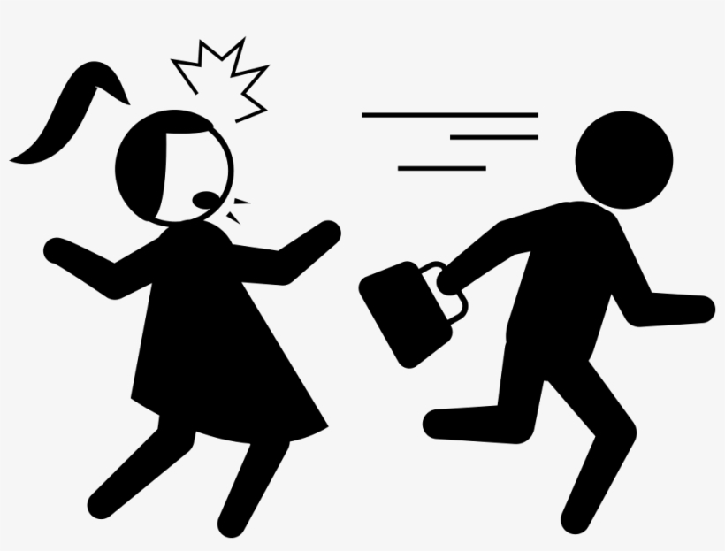 Criminal Running With Stolen Woman Bag Comments - Criminal Icon Png, transparent png download