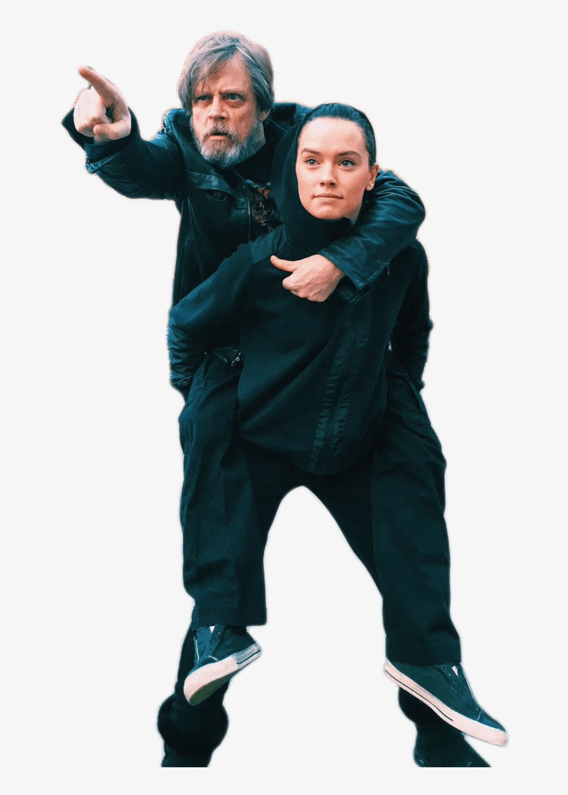 Persondaisy Ridley - Daisy Ridley Mark Hamill Piggyback, transparent png download
