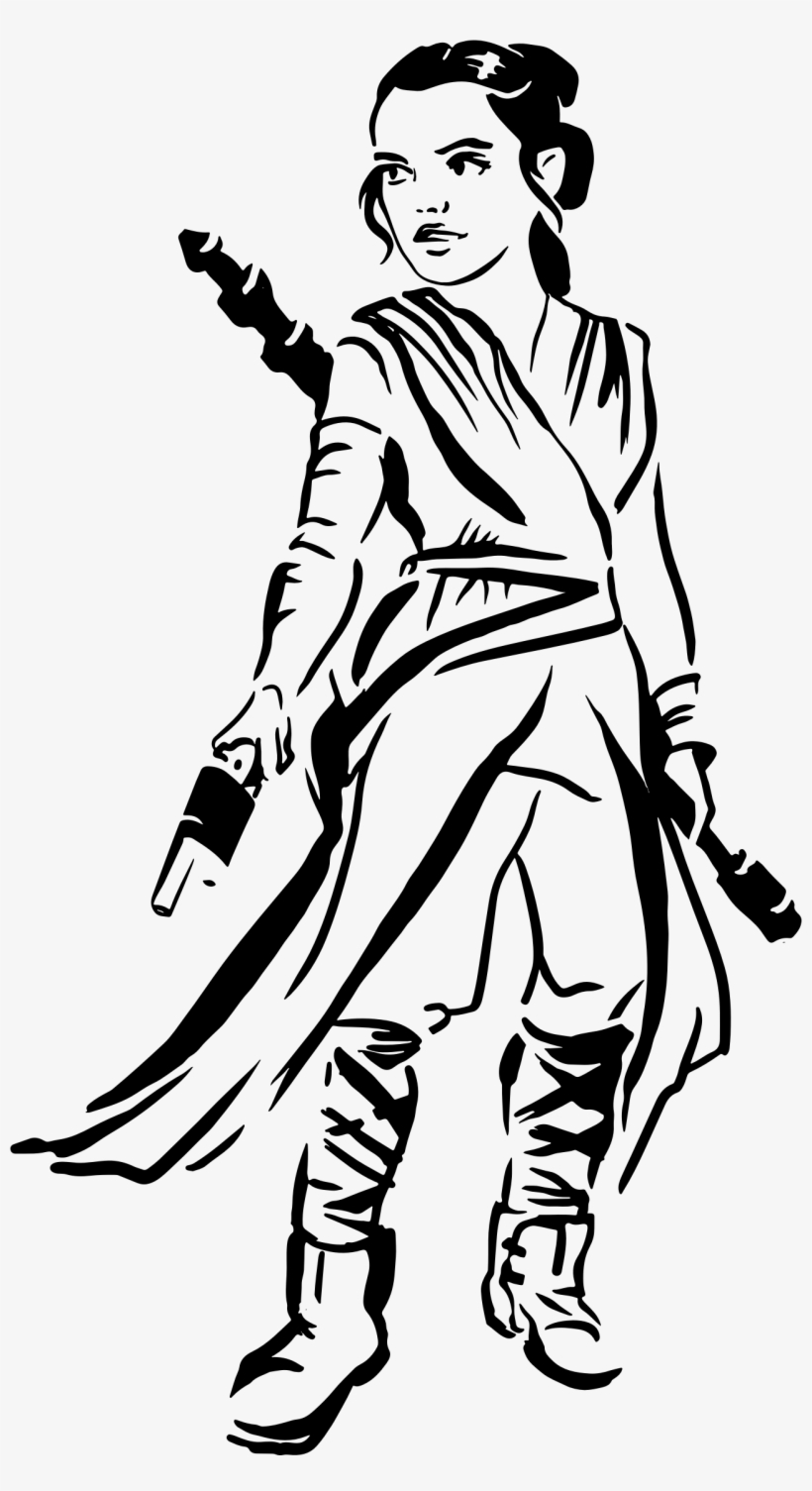 [o] "actually, The Droid's Not For Sale - Rey Star Wars Stencil, transparent png download