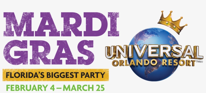 Logo Mg Withdates Hiresposmid - Universal Studios Mardi Gras 2018, transparent png download