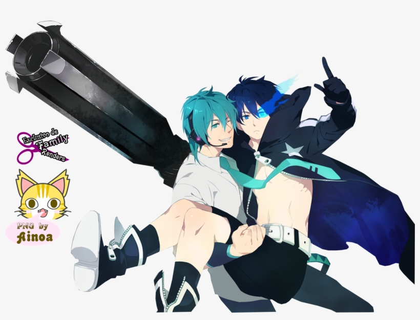 Png-vocaloid Yaoi - Black Rock Shooter Male, transparent png download