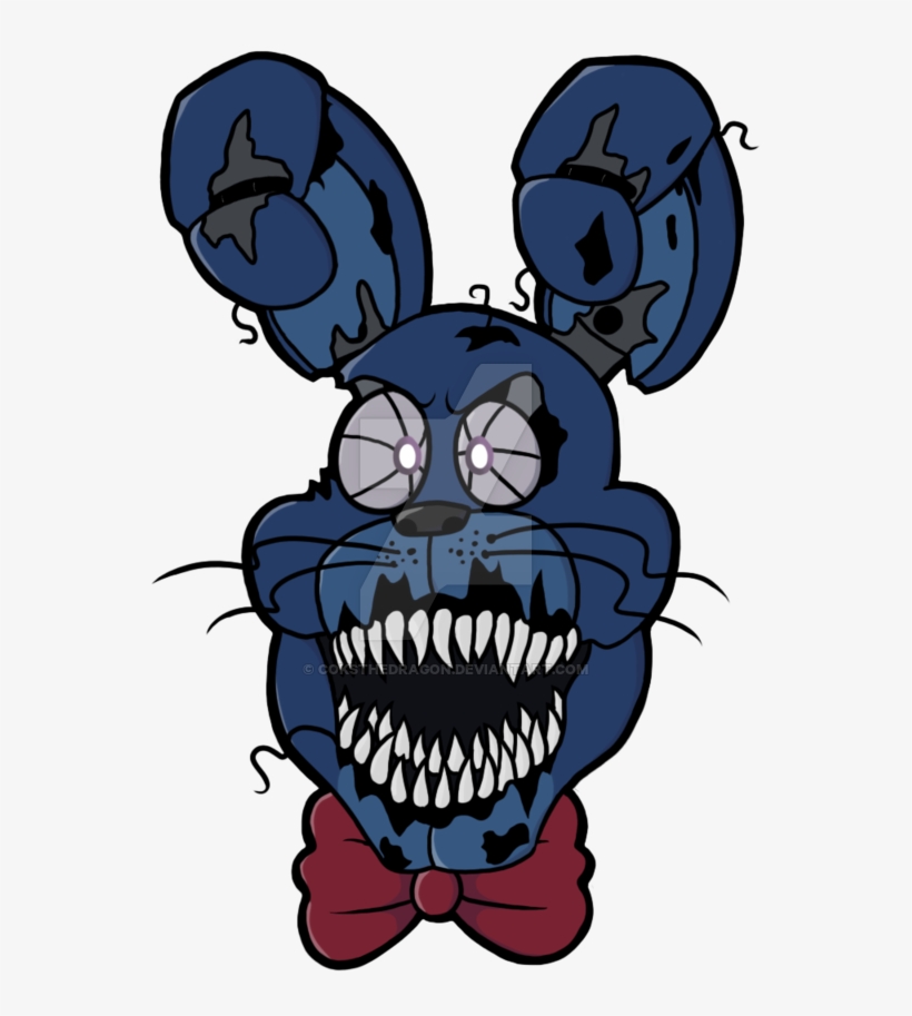 Nightmare Bonnie Headshot - Bonnie Face Png Nightmare, transparent png download