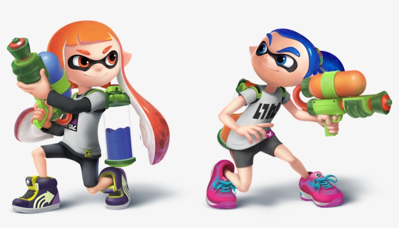 Thumbnail - Inkling Girl And Inkling Boy, transparent png download