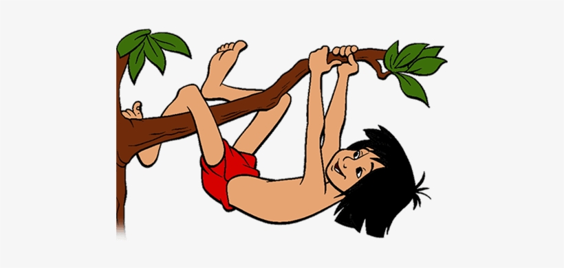 The Jungle Book Clipart Mowgli - Mowgli On A Tree, transparent png download