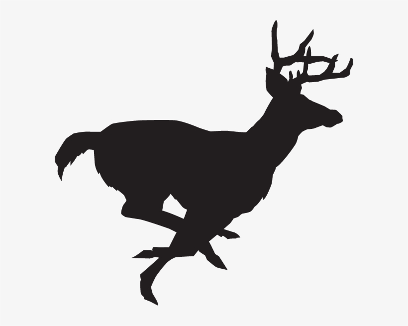 Running Deer Silhouette, transparent png download