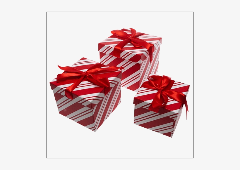Customize Christmas Boxes - It's In The Bag 3 Piece Candy Cane Gift Boxes, transparent png download