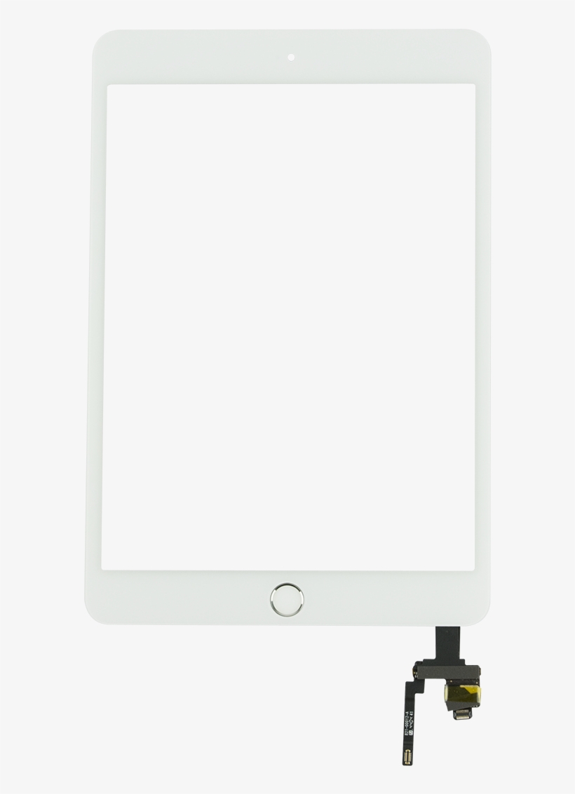 Ipad Mini 3 White/silver Touch Screen With Home Button - Ipad Mini 3 A1599 Touch, transparent png download