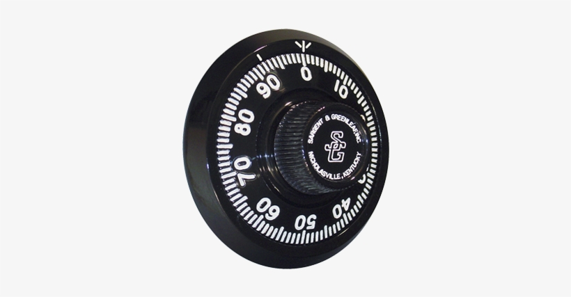 Dial And Ring Finishes - Sargent & Greenleaf D003 Black And White Dial, transparent png download