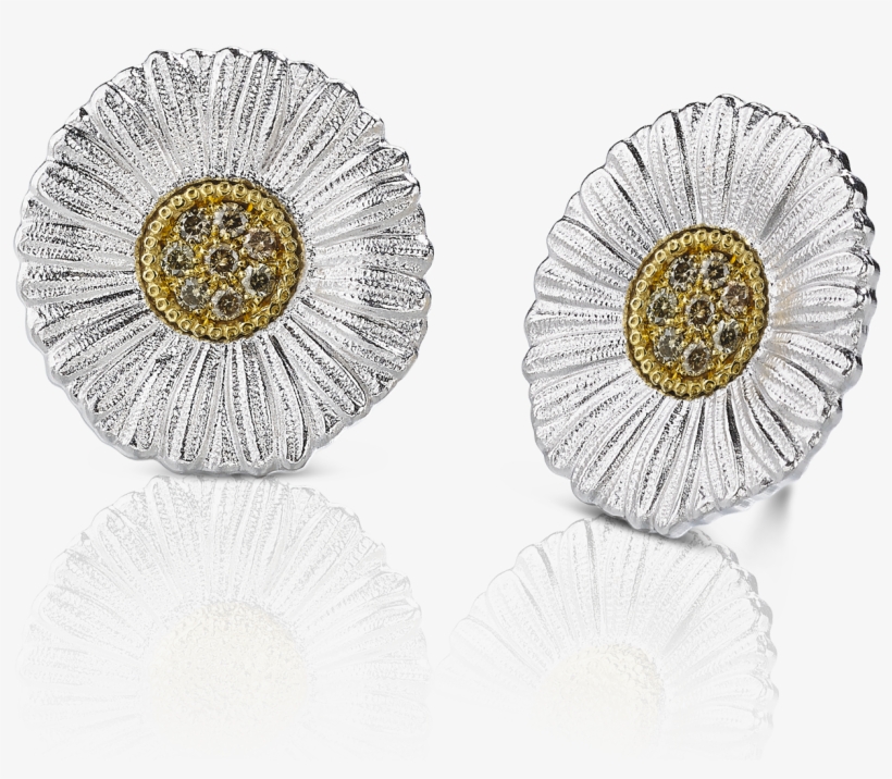 Daisy Large Button Earrings - Earring, transparent png download