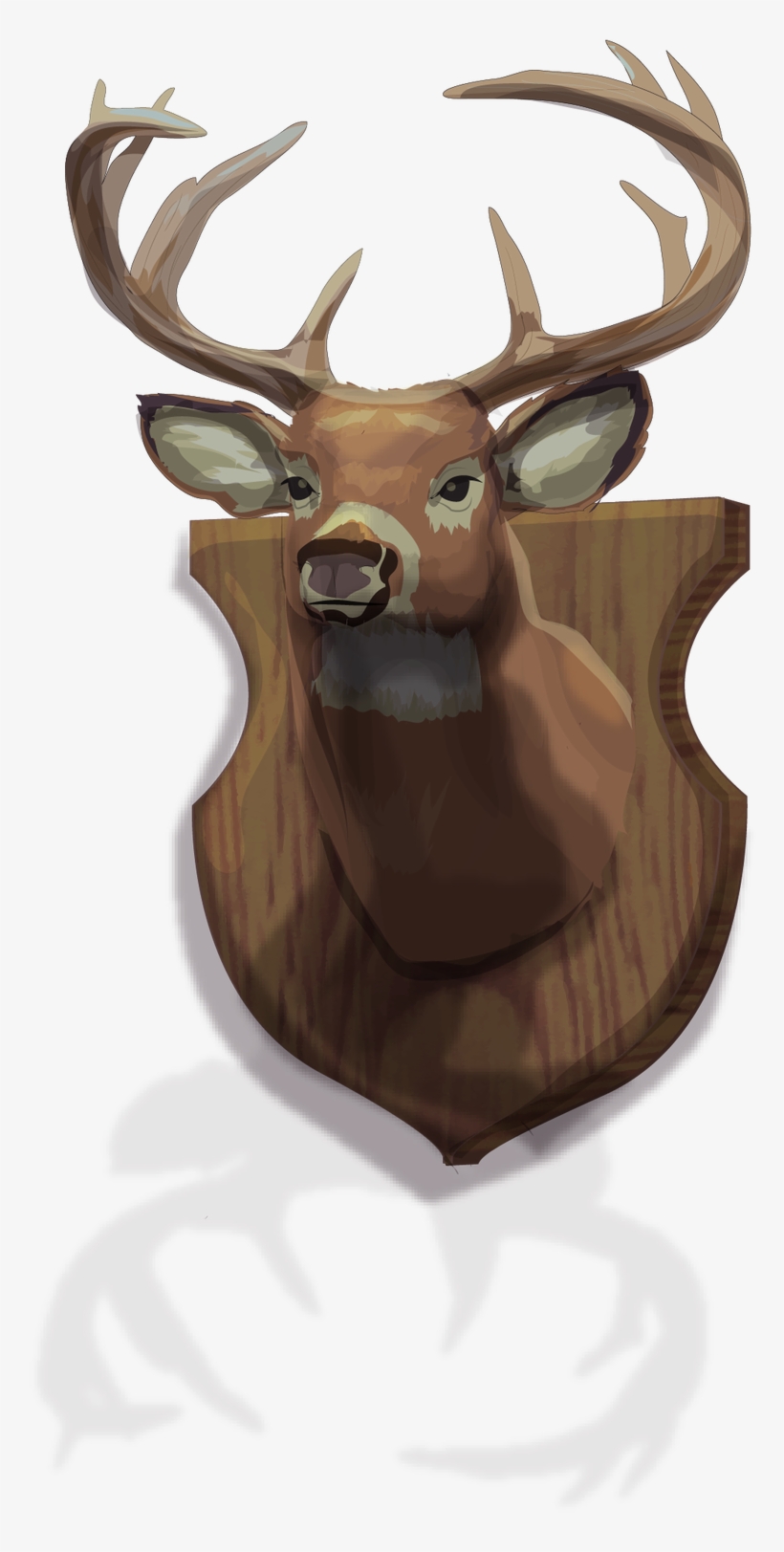 Graphic Of A Mounted Buck Head With Horns - Graphics, transparent png download