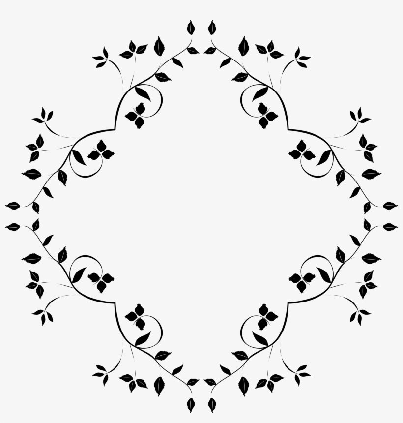 This Free Icons Png Design Of Leaves Flourish Frame, transparent png download