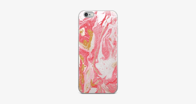 Pink Gold Swirl Iphone Case - Mobile Phone Case, transparent png download