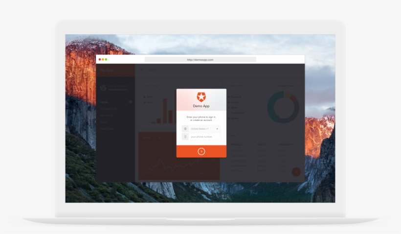 Macbook With A Demo App Login With Passwordless - Auth0 Passwordless, transparent png download