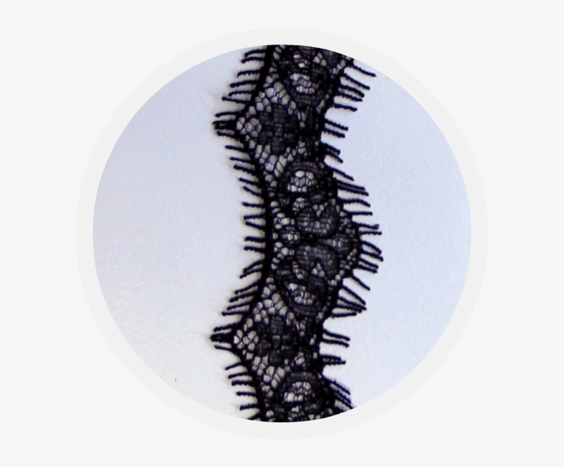 Black Lace Trim Ember - Lace, transparent png download