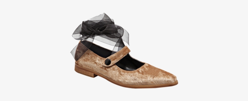 Lace-up Women Closed Toe Velvet Tie Up Ribbon Flat - Clothing, transparent png download