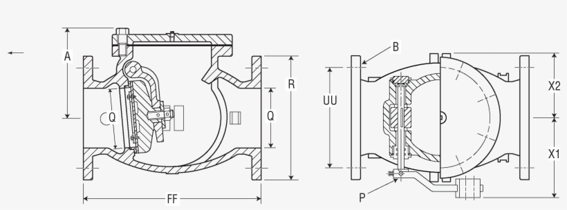 Submittal Drawings - Awwa Ansi 250psi Rising Stem, transparent png download