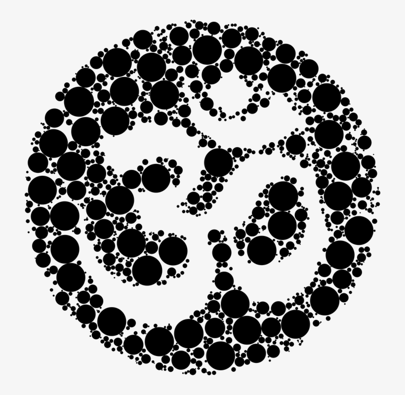 Om, Symbol, Sacred, Spiritual, Religion, Yoga, Hinduism - Negative Space Om Symbol, transparent png download