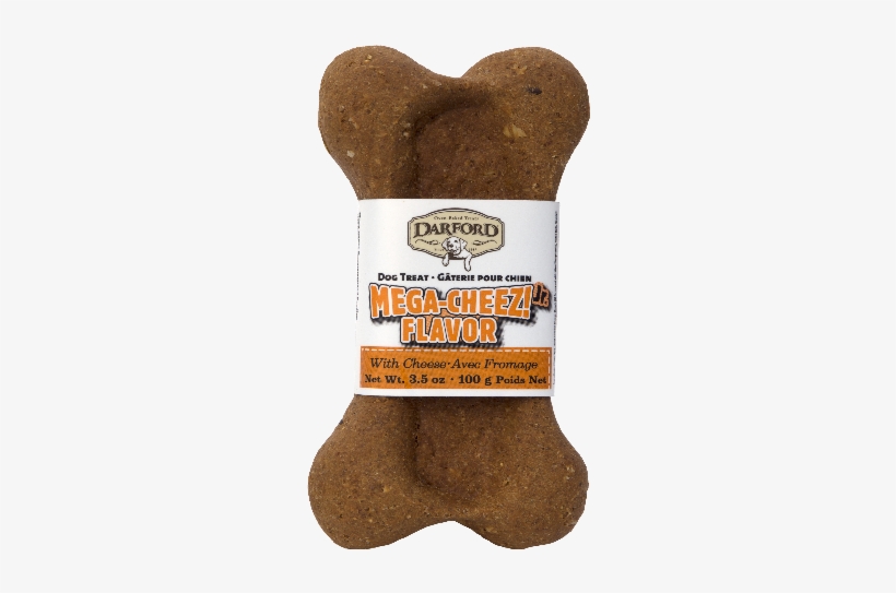 All The Great Cheesy Flavor That's In The Mega Cheese, - Darford Mega Junior Bones Cheese Dog Treats 24 Pack, transparent png download