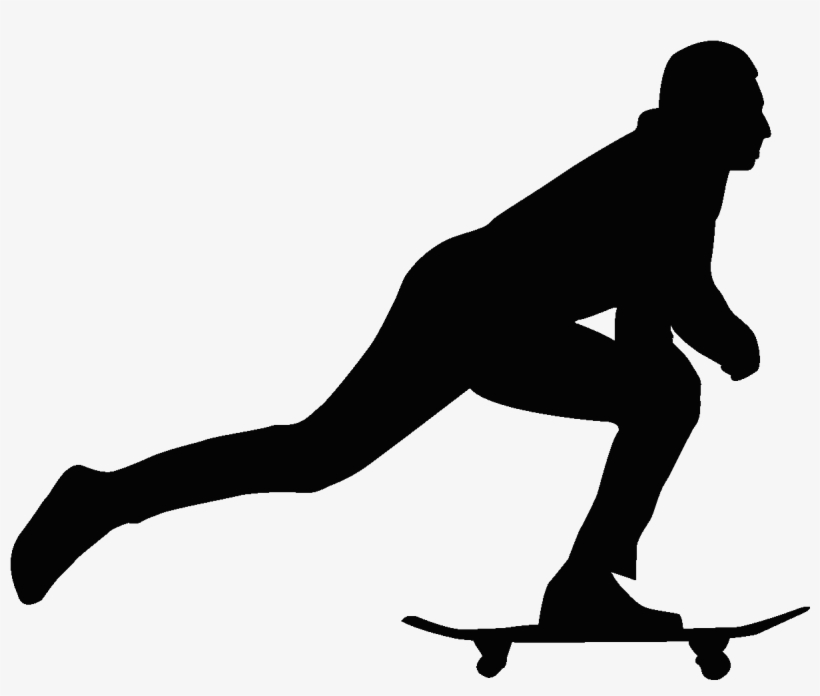Sticker Figure Skater Ambiance Sticker Kc3206 - Skateboarding Silouhette, transparent png download