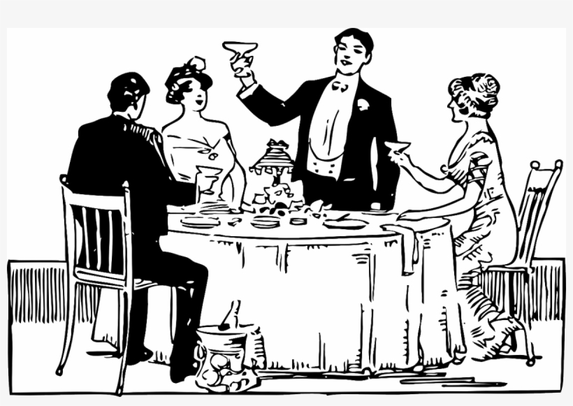 Timothy Mcsweeney On Twitter - Dinner Party Clipart, transparent png download