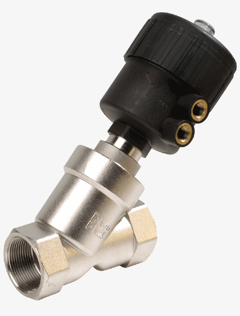 Pneumatic Angle Seat Valve For Water, Liquid, Neutral - Valve, transparent png download