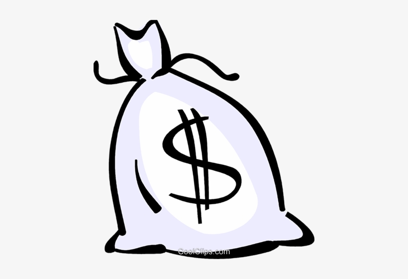 Money Bags Royalty Free Vector Clip Art Illustration - Saco De Dinheiro Vetor Png, transparent png download