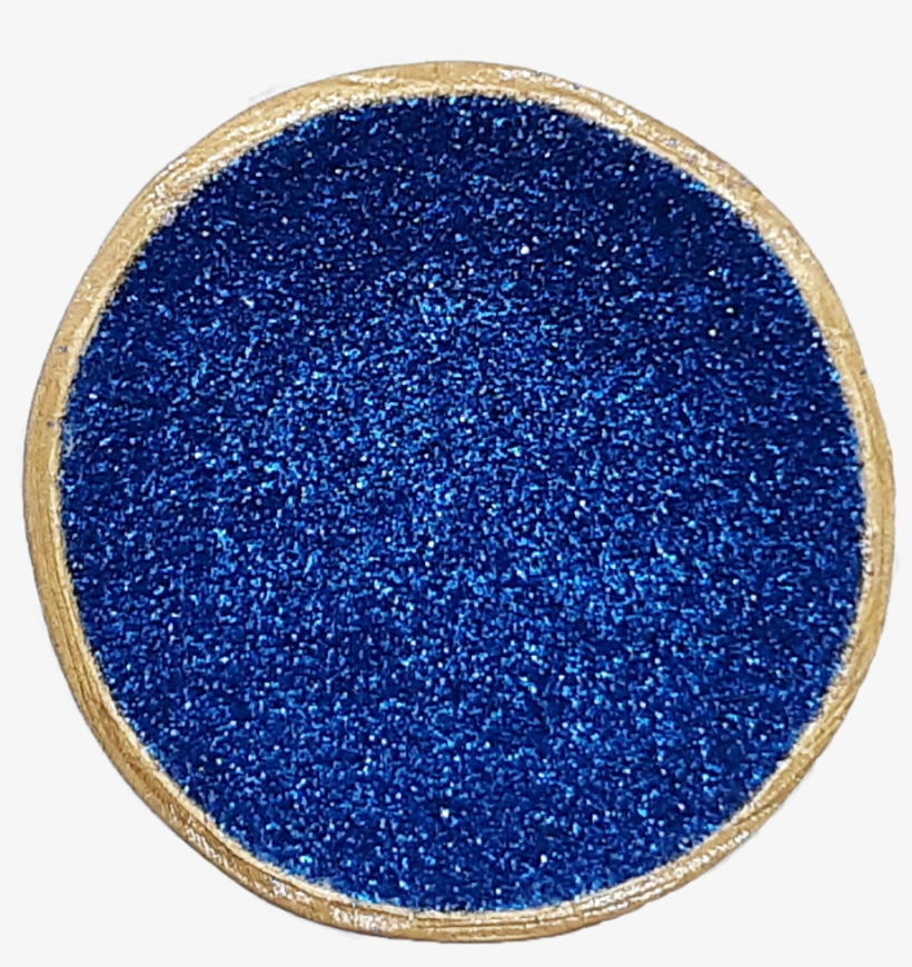 Blue Glitter Trinket Dish With Gold Rim - Blue, transparent png download
