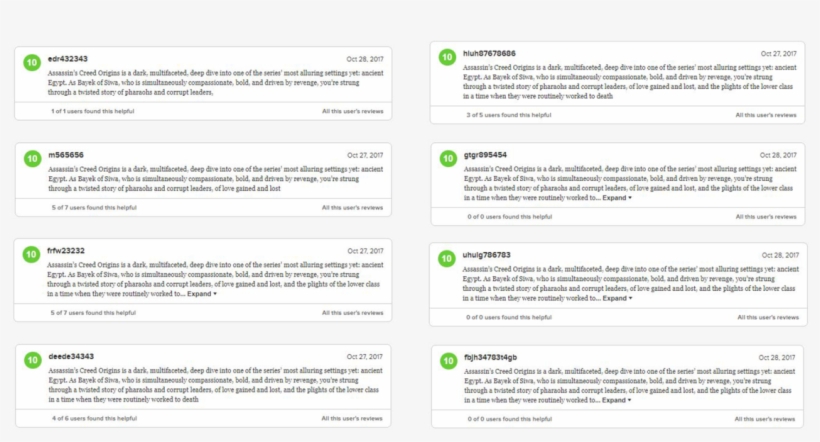 Assassin's Creed Origins Metacritic Flooded With Fake - Terry Rossio, transparent png download