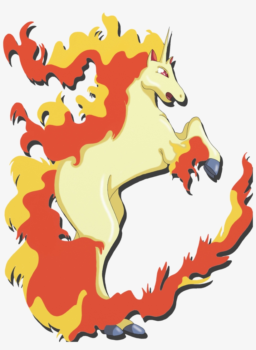 My Nickname For Rapidash Is Bob The Unicorn On Fire - Rapidash Transparent, transparent png download