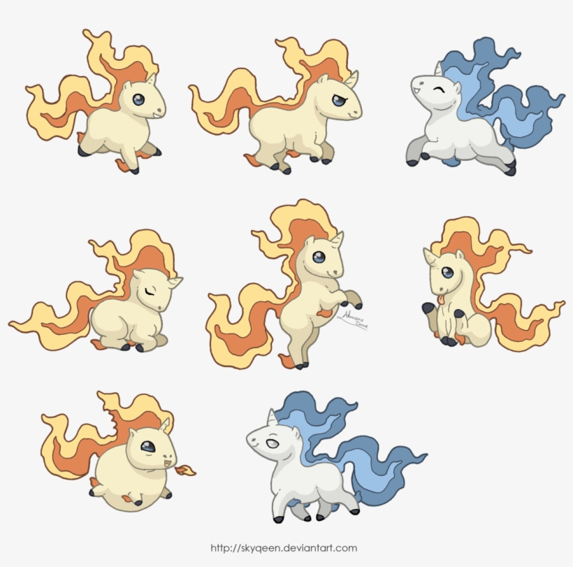 Some Chibi Rapidash By Mysweetqueen - Chibi Ponyta, transparent png download