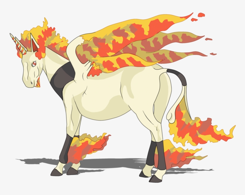 View Mega Rapidash By Jacktoon-d6hmp3z , - Stallion, transparent png download