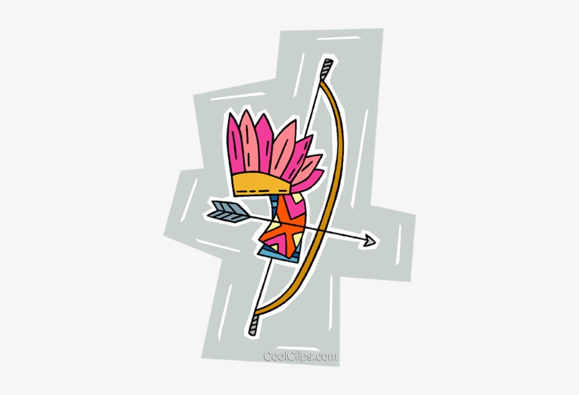 Indian Head Dress With Bow And Arrow Royalty Free Vector - Graphic Design, transparent png download