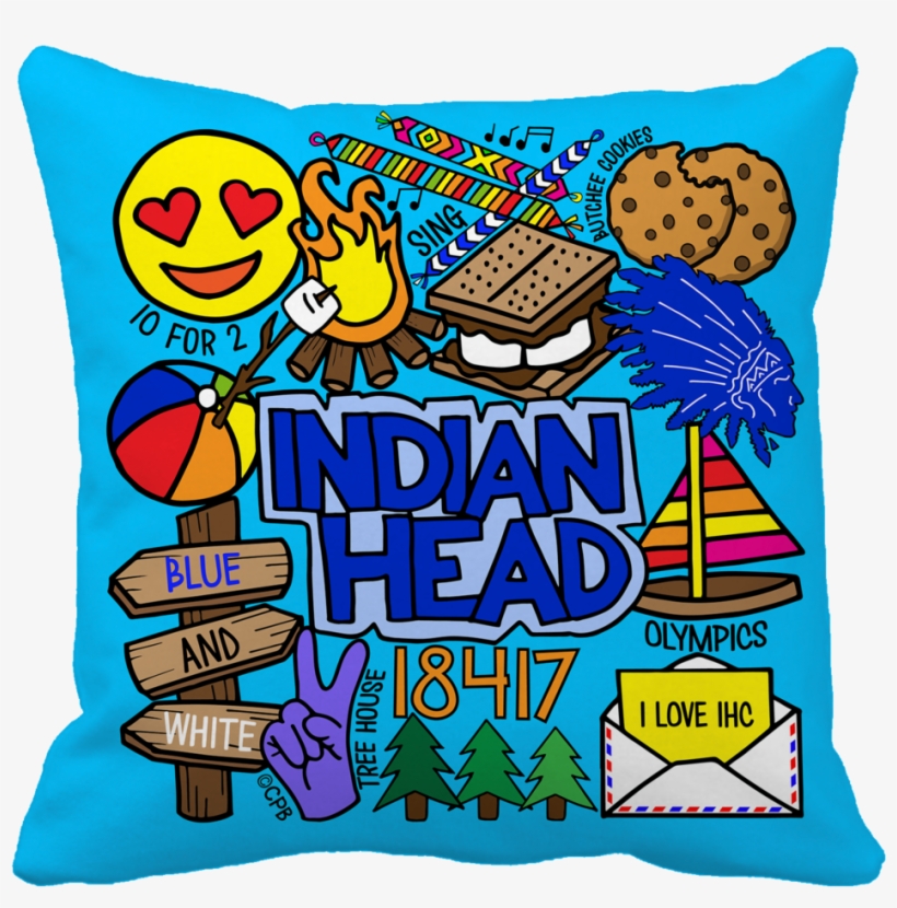 Indian Head Throw Pillow - Laurel Zipper Studio Pouch, transparent png download