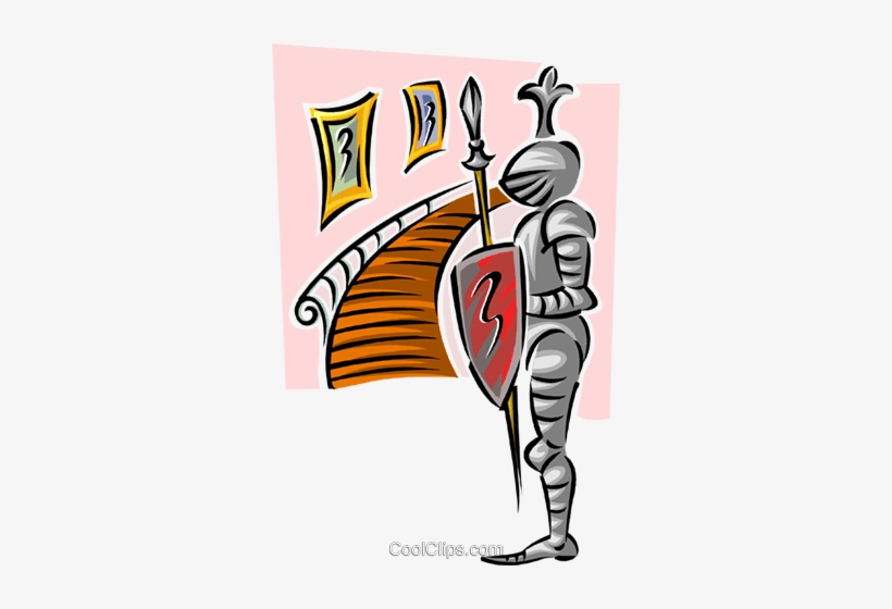 Castle/suit Of Armor Royalty Free Vector Clip Art Illustration - Medieval Times Knights, transparent png download