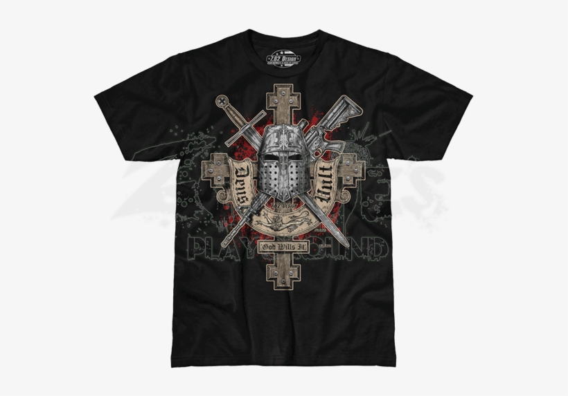 Deus Vult Premium T-shirt - Past Time Signs Vs-t442 Dues V, transparent png download