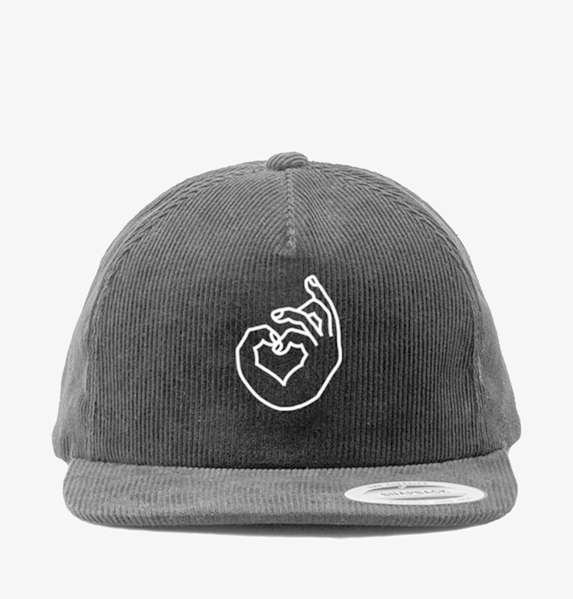 Corduroy Heart Hand Snapback, transparent png download