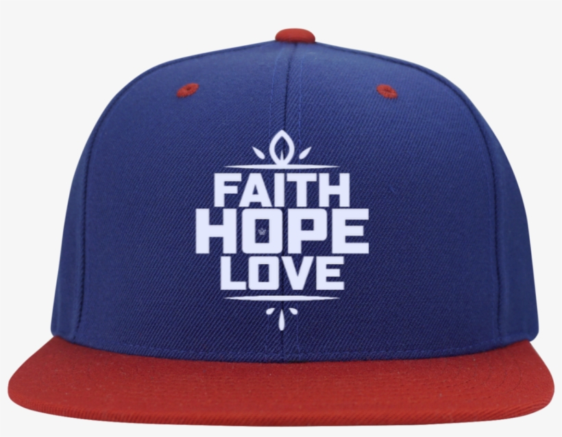 Faith Hope Love Flat Bill High-profile Snapback Hat - Baseball Cap, transparent png download