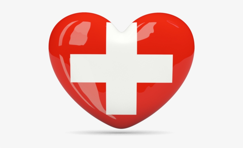 Switzerland Heart Flag, transparent png download