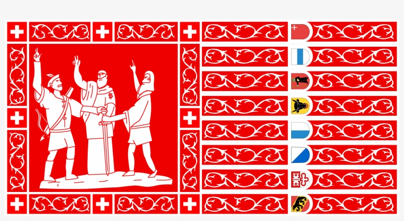Venetian-style Flag Of Switzerland, transparent png download