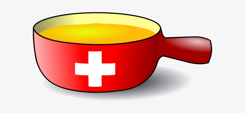 Cooking Pan With A Swiss Flag On Its Side Vector Clip - Fondue Clipart, transparent png download
