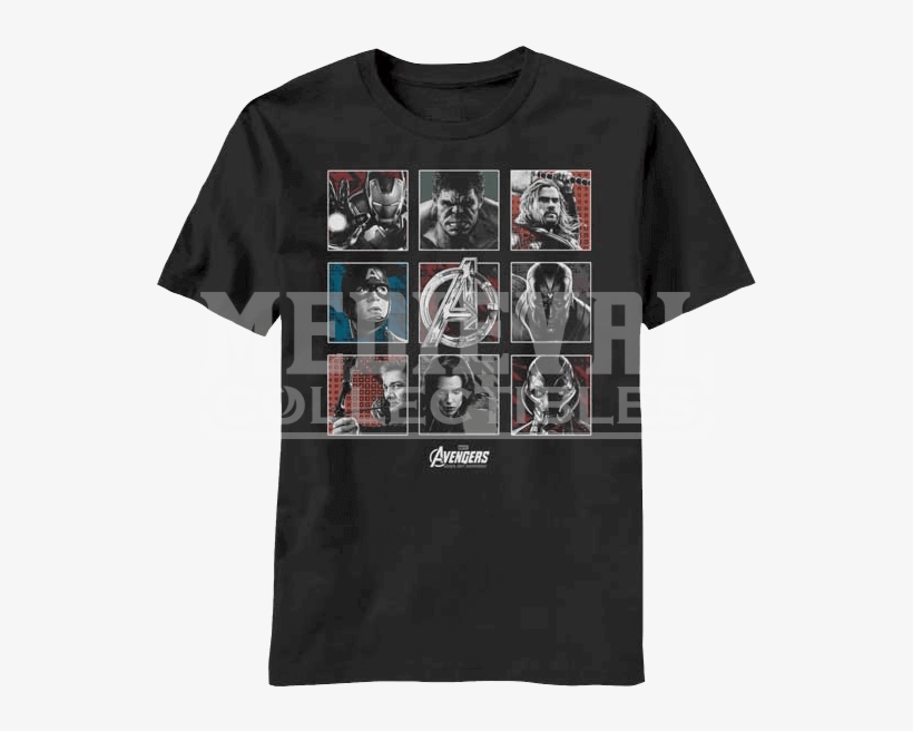 Avengers Age Of Ultron T-shirt - Avengers Short Sleeve (l) Hulk Captain America Thor, transparent png download