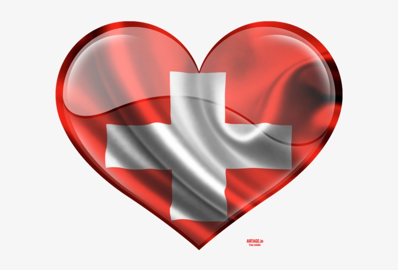 Сердце, Флаг Швейцарии, Сердечко, Любовь, Швейцария, - Custom Black ...