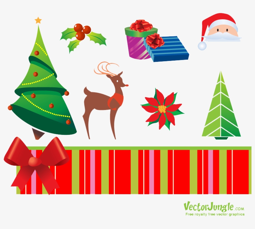 Christmas Elements Png Free Download - Royalty Free Christmas Vector, transparent png download